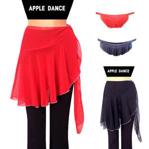 국산 망사 반달 랩스커트 댄스스커트 댄스복 에어로빅복라인 밸리 스포츠 댄스복 행사복 공연복 단체복