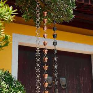 처마물받이 쇠사슬 지붕 물받이 빗물 체인 일본식