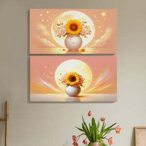 풍수 화월 달항아리 해바라기 와이드 개업 집들이선물 기업 사무실 카페 인테리어 알루미늄 원목 캔버스 그림액자 8종