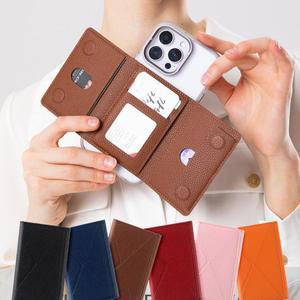 S2B 로멜다 멀티펄 Street PU가죽 맥세이프 호환 3단 포켓 카드지갑 케이스