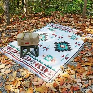 크로퍼스 마름모 양면 블랭킷 감성 캠핑 러그 담요 소파 카페트 130x180 (CGR-015)