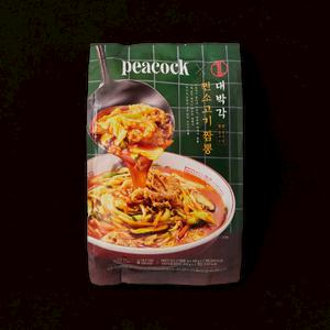 피코크 대박각 찐소고기짬뽕 1.28kg 1개 캠핑요리 음식 캠핑 밀키트