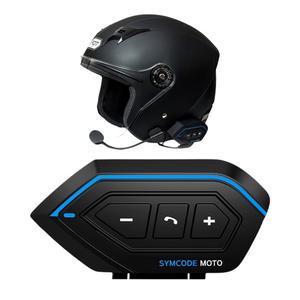 핸즈프리 이어폰 블루투스 1p 헤드셋 벨크로 오토바이 소음 제거 캔슬링 부착형 방수 헬멧