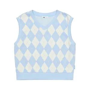 [소이] 남아 아가일 브이넥 베스트 23S3106_BL