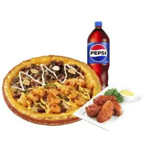 [미스터피자] 새우천왕M+핫윙4+콜라1.25L