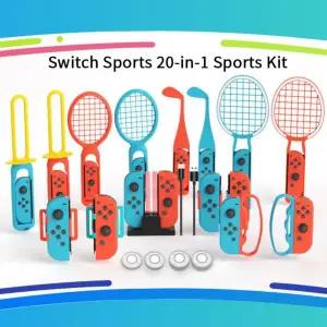 닌텐도 스위치 케이스 액세서리 악세사리 스포츠 게임 충전 도크 체성감각 세트 번들 스트랩 20 in 1 키트