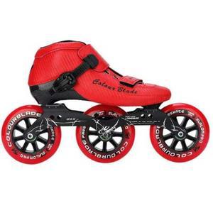 스피드 레이싱 인라인 연습용 스케이트 블랙 250mm레드3륜 선수용
