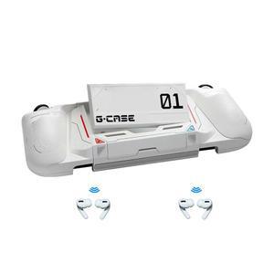 닌텐도 스위치 OLED용 플렌보 G 케이스 보호 그립 - [BT5.0 버전] 모듈식 배터리, 탈착식 그립, 카드 슬롯 2개, 흰색 올인원 배터리 충전기