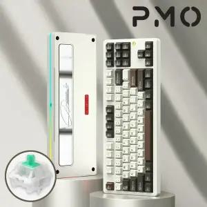 [국내정발] PMO 오로라80 치즈화이트 청죽축 풀알루미늄 키보드