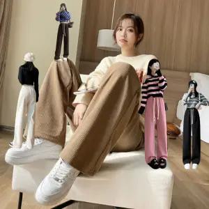코듀로이팬츠 기모 여성 하이웨스트 겨울 데일리바지 골덴 트레이닝룩 5컬러 2종류