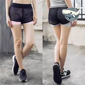 여성 스포츠 레깅스 반바지 망사 겉바지 실내-WFH2BMV