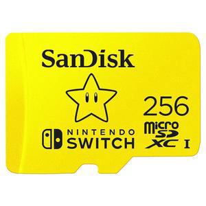 닌텐도 스위치용으로 라이선스된 SanDisk 256GB 마이크로SD 카드 - 닌텐도 스위치 1, OLED 및 라이트용으로 제작 - SDSQXAO-256G-GNCZN