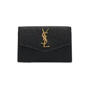 생로랑 582305 1GF0J 1000 카산드라 모노그램 업타운 금장 플랩 카드지갑