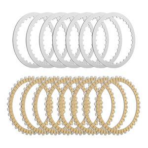 2004-2009 할리 스포츠터 XL883 883 2002-2015 포티 에이트 XL1200X 2010-2015용 브레이브마 8PCS 옐로우 클러치 마찰판 및 7PCS 스틸 장착