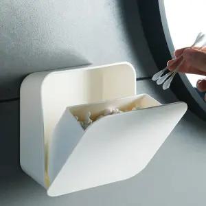 먼지 차단 부착식 면봉 케이스수납 보관 다용도 정리용품 소품 이지오픈 분리구조 벽부착