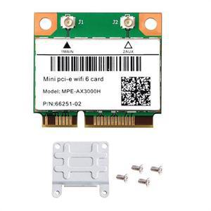 WiFi 6 MPE AX3000H 2974Mbps 무선 하프 미니 PCI E 카드 Bluetooth 5.0 듀얼 2.4G/5G Wlan 네트워크 어댑