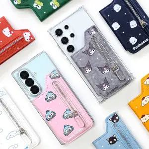 산리오 접착식 미니포켓 동전수납 카드지갑 배드바츠마루 한교동 케로케로케로피 헬로키티 마이멜로디