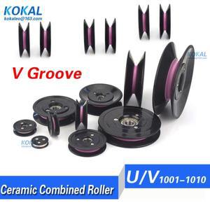 [V-ZHL] 1004 1005 1006 와이어 권선기 풀리 세라믹 가이드 휠 U형 V형 조합 롤러