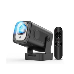 오토 포커스 & 1080P 알워트니트 미니 휴대용 프로젝터, 실외용 Wi-Fi 및 블루투스가 포함된 4k 지원 스마트 프로젝터, 5W 스피커, 내장 앱, 홈 시어터, 블루투스 영화 프로젝터(블랙)