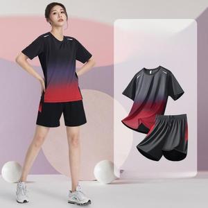 탁구복 세트 여성 탁구상의 U3 트레이닝복 A10 경기 기능성 배드민턴복 상의 A05
