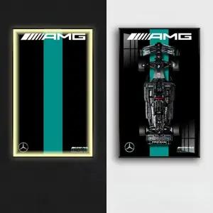 레고테크닉 액자 LED조명 F1(50x80 진열 벽걸이 블랙 자동차 전시 AMG 장식 프레
