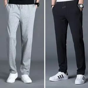 남성 기모 바지 일자 핏 따뜻한 베이직 트레이닝 팬츠 2컬러