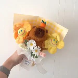 카피바라 인형꽃다발 졸업식 인형 꽃다발 축하 키링 킨더조이 발표회 학예회 재롱잔치 콩쿨