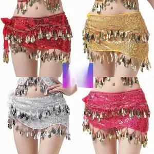 라인댄스복 반짝이 스팽글 벨리복 힙스카프 무대 밸리댄스