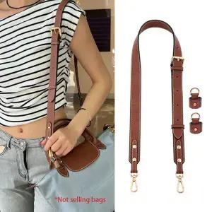 롱샴 스몰 숏 핸들백용 소가죽 와이드 백 스트랩 메신저 용 캔버스 교체용 크로스바디