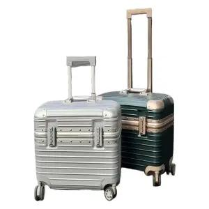 풀메탈 승무원캐리어 위로여는 기내반입 알루미늄 18인치 여행캐리어