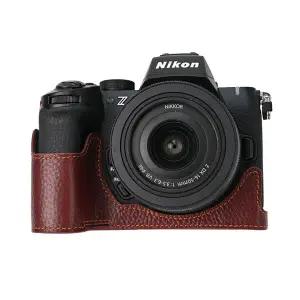 Nikon Z50II Z50 II 하단 개방형 마그네틱 커버용 가죽 카메라 하프 케이스
