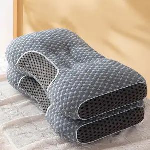 [2개] 꿀잠 향균 진드기방지 편안한 통풍 경추 숙면 호텔 목 어깨 꿀잠 쿠션 베개 코골이 방지