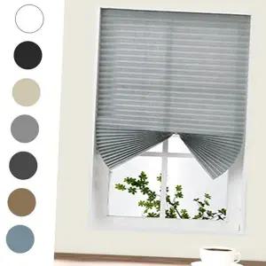 원룸 블라인드 간편 암막 창문 붙이는 블라인드 가리개 그레이 베이지 무타공 드레스 커튼 아이