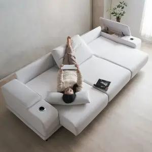 에보니아 리드 제로월 모션 슬라이딩 리클라이너 쇼파 4인용 기본형 아쿠아텍스패브릭