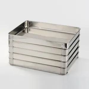 요리준비물 층층이 바트 케이스 배트 직사각형 보관용기 접시 스틸 트레이