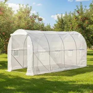 [공간미가구]조립식 셀프 하우스 2X4M 비닐하우스 야외 텃밭 온실 다육이 농막 옥상 자재 창고 농장