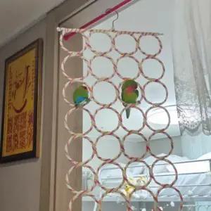 앵무새 버드링 장난감 28구 그물 사다리