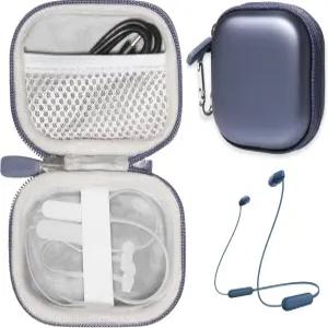 소니 WI-XB400 C300 C200 C100 무선 인이어 블루투스 헤드폰용 케이스색 케이스 (블루)