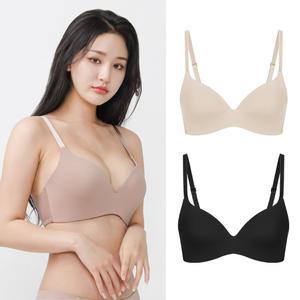 비너스 자스민 여성 노와이어 브라 더블윙 일체형 몰드 A B C컵 JBR8004
