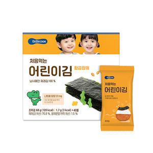 베베쿡 처음먹는 어린이김 황금참깨1박스(40봉)