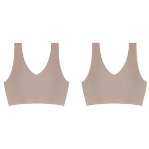 슬림9 노와이어 심리스 편해브라 뉴베이직, 모카그레이, M, 2개