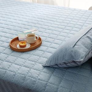 깔끔한 스트라이프 모더니티 침대 매트커버 먼지없는 매트리스카바 블루