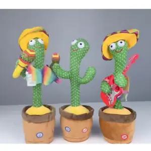 춤추는 선인장 화분 인형 3type 말 따라하는 기능 녹음 가능 음악 120곡 수록