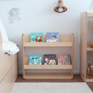 [맘스보드]리셰Riche 미니 전면책장 (내츄럴) / 거실장 책꽂이 책장