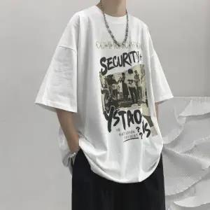 [노프라브럼]남녀공용 여름 쿨링 박스티 커플티 프린팅 흰티 오버핏 반팔티셔츠 4컬러