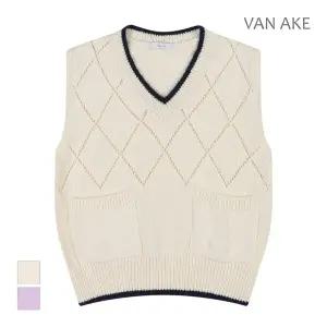 [반에이크] 브이넥 다이아패턴 니트베스트_VB32KVM302Z