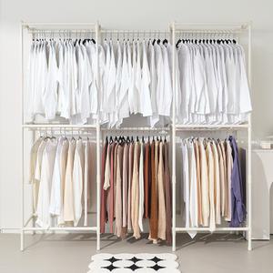 MF매직하우스 시스템 철제 트윈타워 2단 행거 드레스룸 조립식 옷장 랙