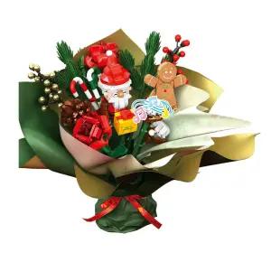 [60분 러쉬] 젠토이 크리스마스 블록-로맨틱 산타부케 (605026) / 산타 꽃다발 화분 라이트 뮤직 트리 선물