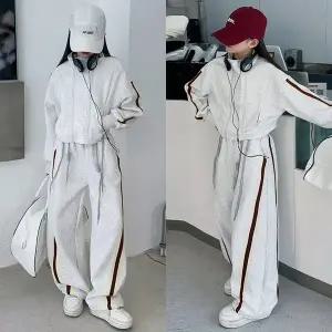 [삐삐네옷가게]여아 주니어 라인집업 겨울 기모 트레이닝 상하