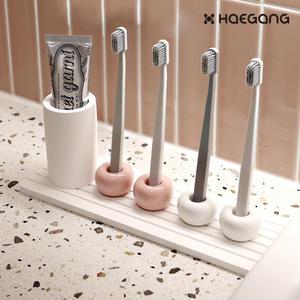 (무료배송) 규조토 칫솔꽂이 세트 2인 4인/규조토칫솔꽂이세트/규조토트레